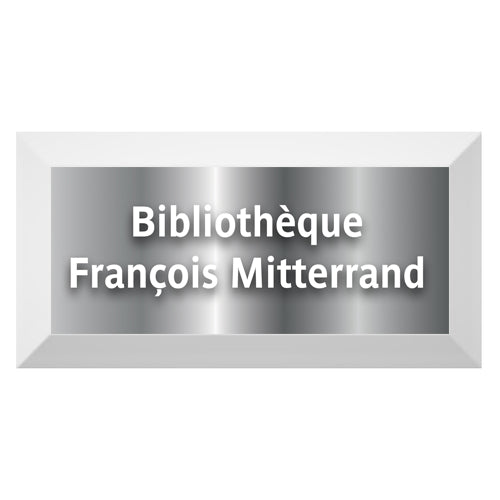 Silver Edition-Carreau Metro biseauté station "Bibliothèque François Mitterrand"