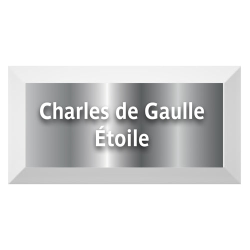 Silver Edition-Carreau Metro biseauté station "Charles de Gaulle-Étoile"
