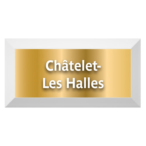 Gold Edition-Carreau Metro biseauté station "Châtelet-Les Halles