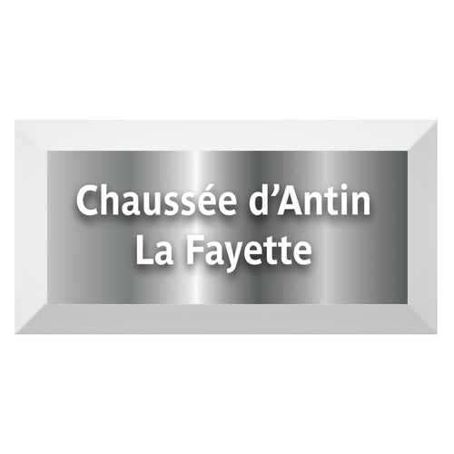 Silver Edition-Carreau Metro biseauté station "Chaussée d'Antin La Fayette"