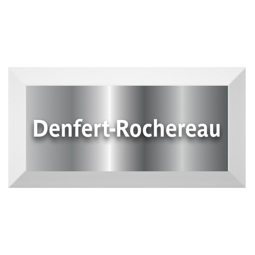 Silver Edition-Carreau Metro biseauté station "Denfert-Rochereau"