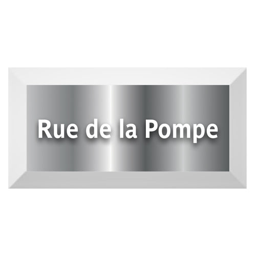 Silver Edition-Carreau Metro biseauté station "Rue de la Pompe"