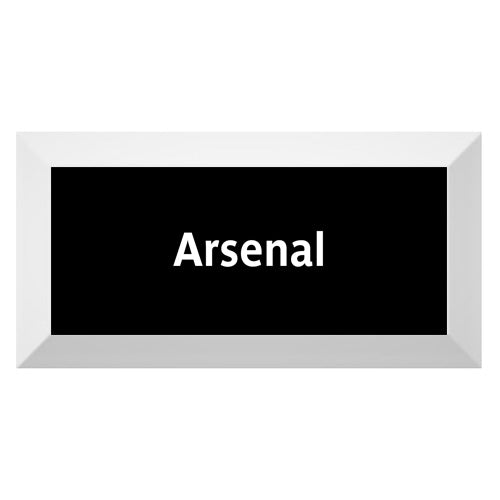 Black Edition-Carreau de faïence Type Métro biseauté station fantôme "Arsenal"