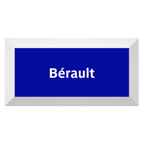 Carreau de faïence Type Métro biseauté station "Bérault"