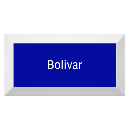 Carreau de faïence Type Métro biseauté station "Bolivar"
