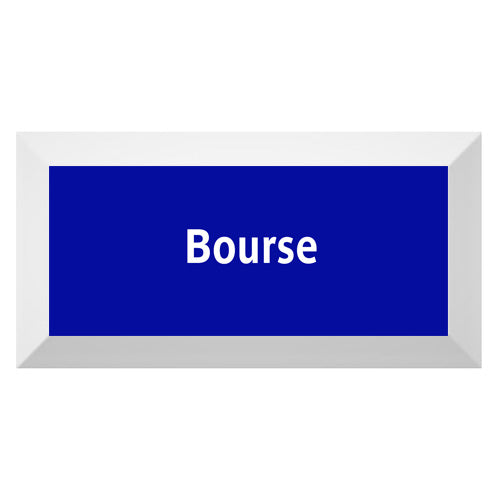 Carreau de faïence Type Métro biseauté station "Bourse"
