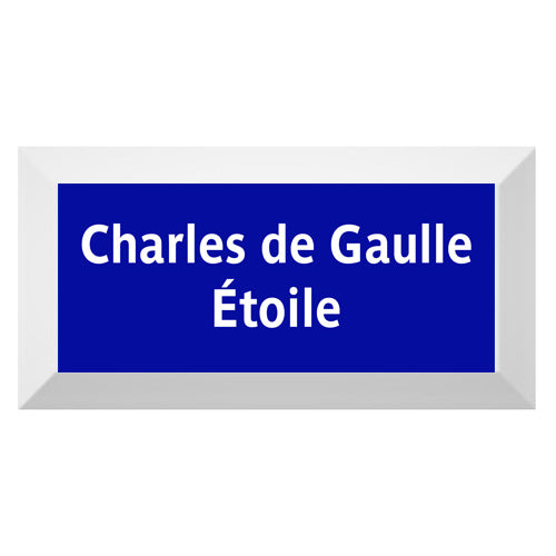 Carreau Metro station biseauté "Charles de Gaulle-Étoile »