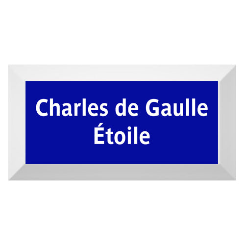 Carreau Metro station biseauté "Charles de Gaulle-Etoile"