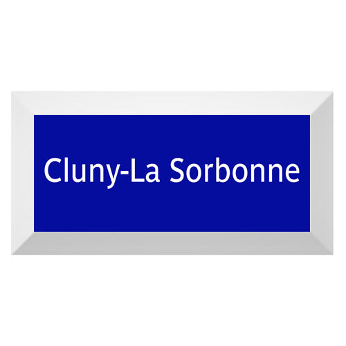 Carreau de faïence Type Métro biseauté station "Cluny-La Sorbonne"