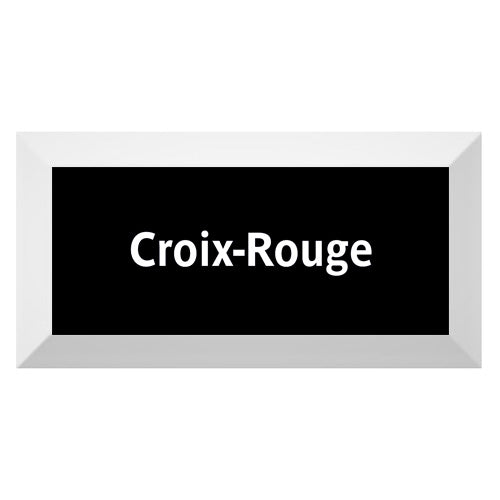 Black Edition-Carreau de faïence Type Métro biseauté station fantôme "Croix-Rouge"