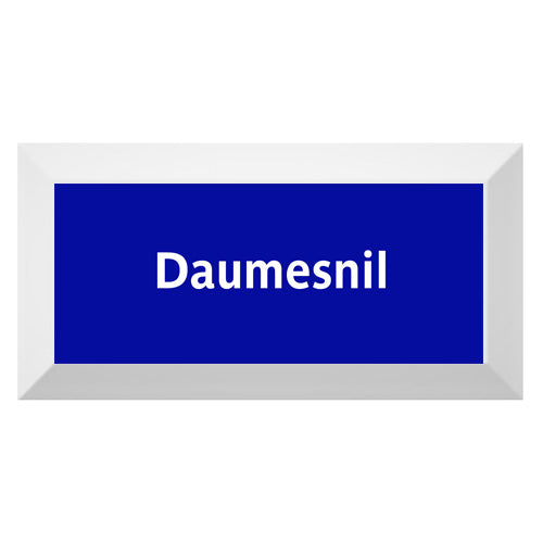 Carreau de faïence Type Métro biseauté station "Daumesnil"