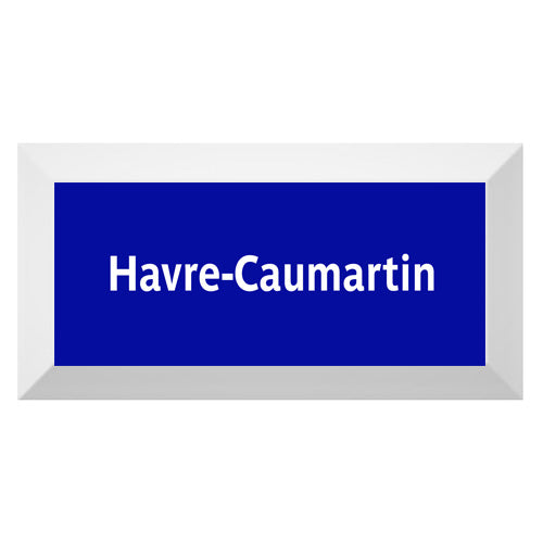 Carreau de faïence Type Métro biseauté station "Havre-Caumartin"