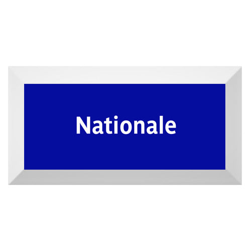 Carreau de faïence Type Métro biseauté station "Nationale"