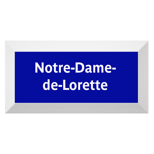 Carreau de faïence Type Métro biseauté station "Notre-Dame-de-Lorette"