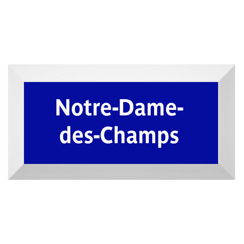 Carreau de faïence Type Métro biseauté station "Notre-Dame-des-Champs"