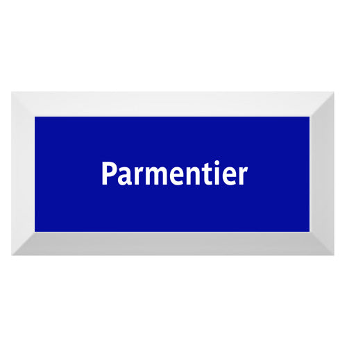 Carreau de faïence Type Métro biseauté station "Parmentier"