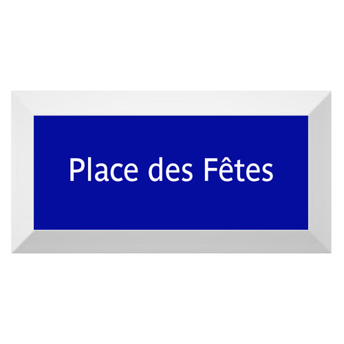 Carreau de faïence Type Métro biseauté station "Place des Fêtes"