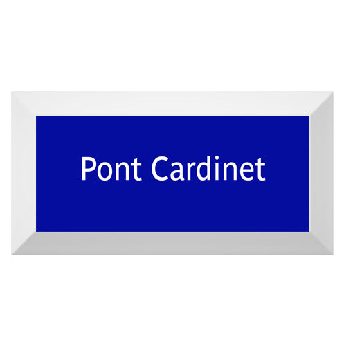Carreau de faïence Type Métro biseauté station "Pont Cardinet"