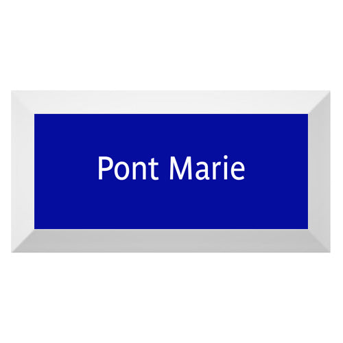 Carreau de faïence Type Métro biseauté station "Pont Marie"