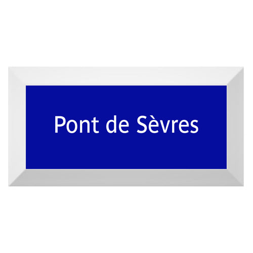 Carreau de faïence Type Métro biseauté station "Pont de Sèvres"