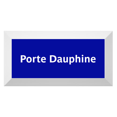 Carreau de faïence Type Métro biseauté station "Porte Dauphine"
