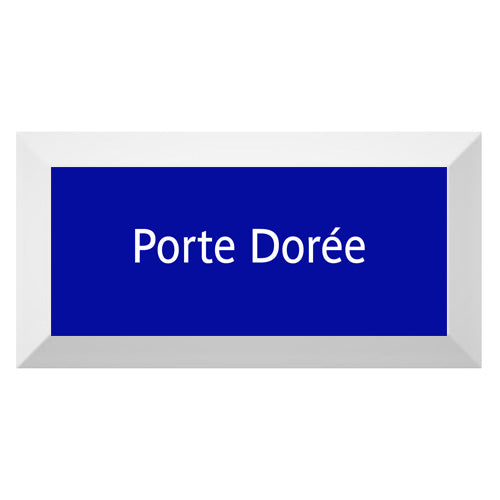 Carreau de faïence Type Métro biseauté station "Porte Dorée"