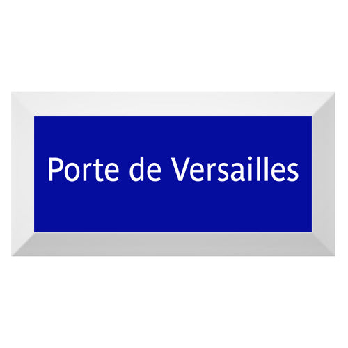 Carreau de faïence Type Métro biseauté station "Porte de Versailles"