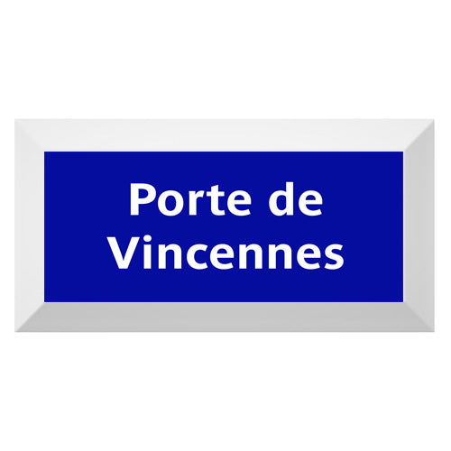 Carreau de faïence Type Métro station "Porte de Vincennes"