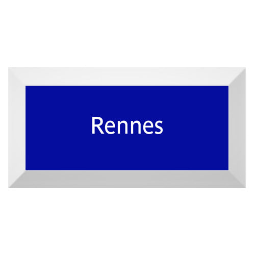 Carreau de faïence Type Métro biseauté station "Rennes"