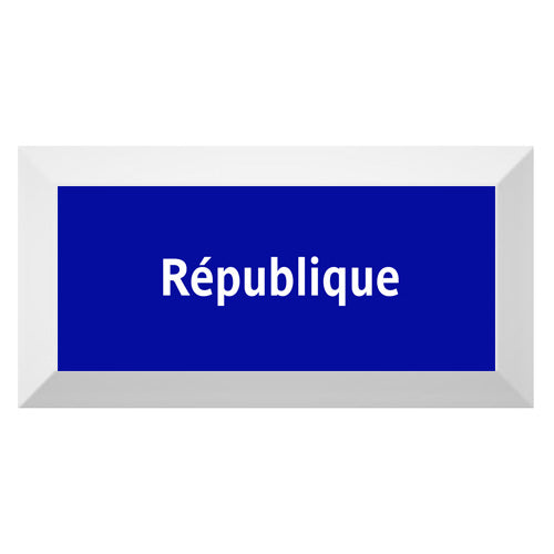 Carreau de faïence Type Métro biseauté station "République"