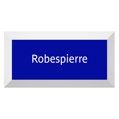 Carreau de faïence Type Métro biseauté station "Robespierre"