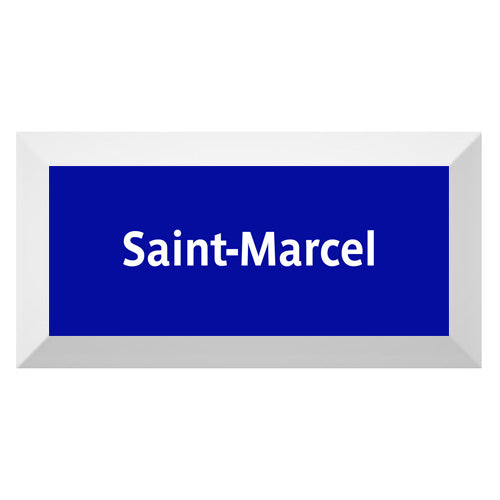 Carreau de faïence Type Métro biseauté station "Saint-Marcel"