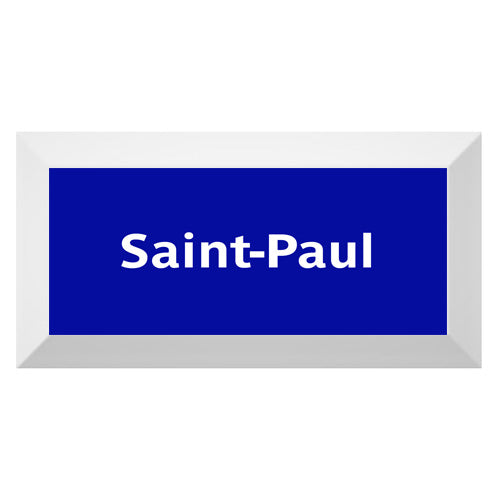 Carreau de faïence Type Métro biseauté station "Saint-Paul"
