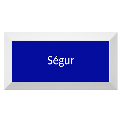 Carreau de faïence Type Métro biseauté station "Ségur"
