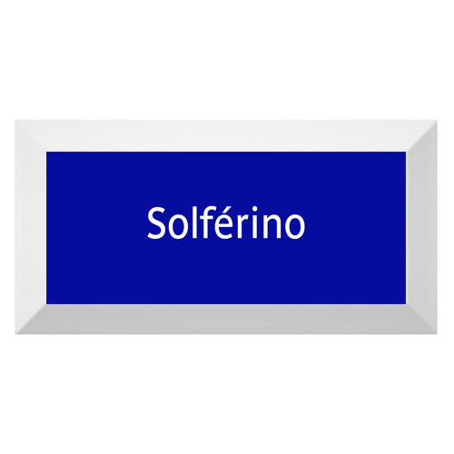 Carreau de faïence Type Métro biseauté station "Solférino"
