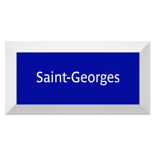 Carreau de faïence Type Métro biseauté station "Saint-Georges"