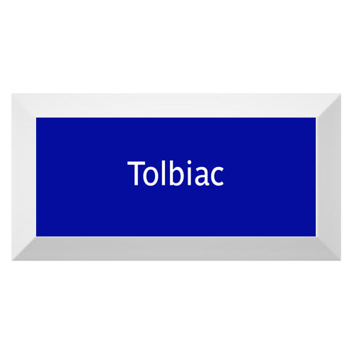 Carreau de faïence Type Métro biseauté station "Tolbiac"