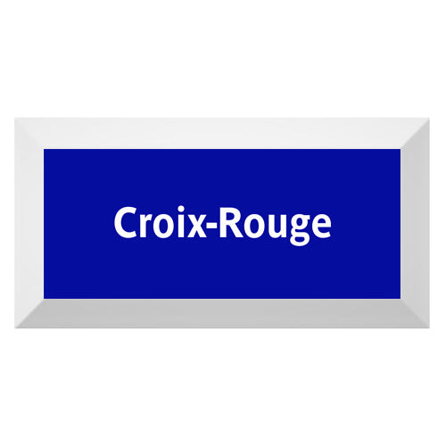 Carreau de faïence Type Métro biseauté station fantôme "Croix-Rouge"