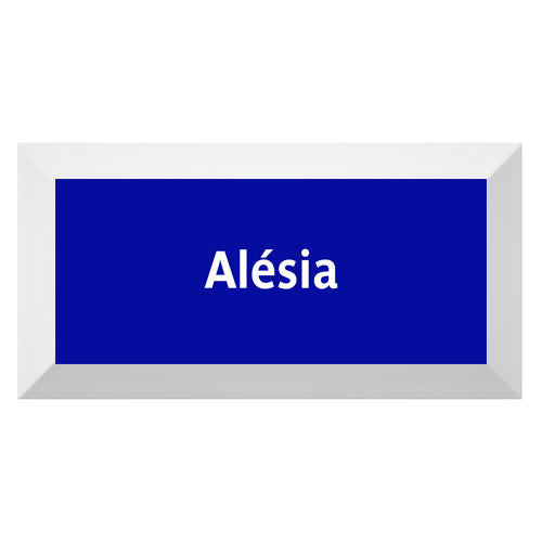Carreau de faïence Type Métro biseauté station "Alésia"