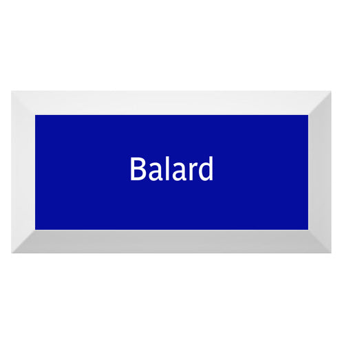 Carreau de faïence Type Métro biseauté station "Balard"