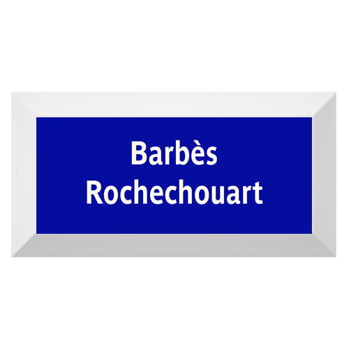 Carreau de faïence Type Métro biseauté station "Barbès-Rochechouart"