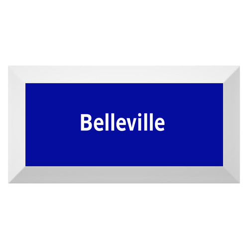 Carreau de faïence Type Métro biseauté station "Belleville"