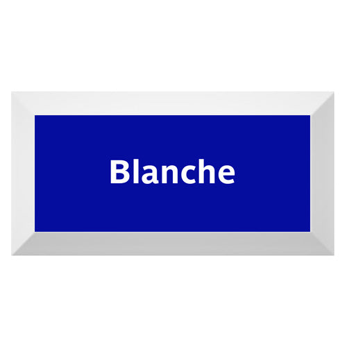 Carreau de faïence Type Métro biseauté station "Blanche"