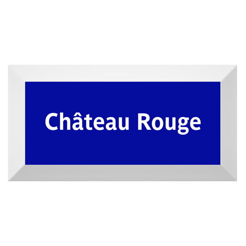 Carreau de faïence Type Métro biseauté station "Château Rouge"