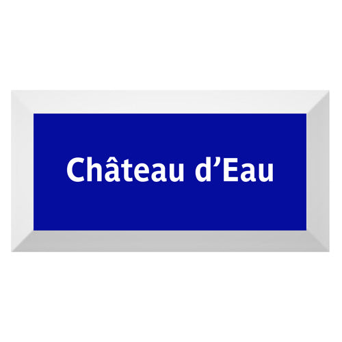 Carreau de faïence Type Métro biseauté station "Château d'Eau"