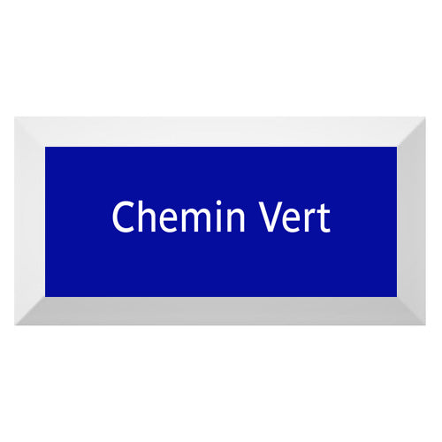 Carreau de faïence Type Métro biseauté station "Chemin Vert"