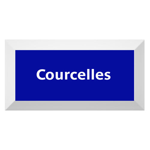 Carreau de faïence Type Métro biseauté station "Courcelles"