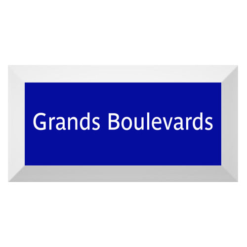 Carreau de faïence Type Métro biseauté station "Grands Boulevards"