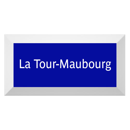 Carreau de faïence Type Métro biseauté station "La Tour-Maubourg"