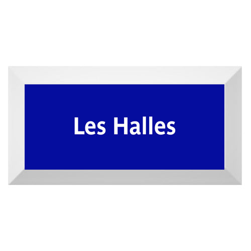 Carreau de faïence Type Métro biseauté station "Les Halles"